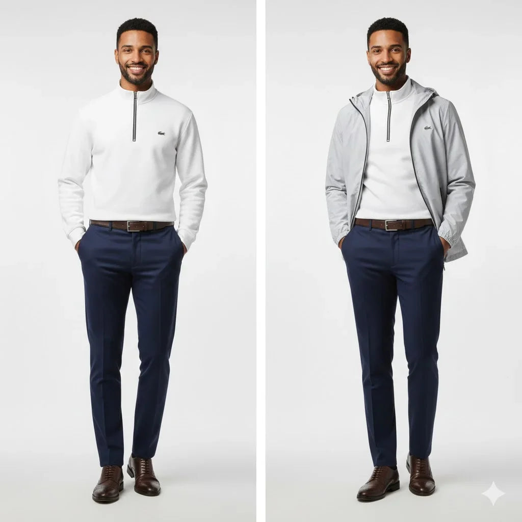 Lacoste Set: Pullover + Winterjacke – Aktion: 1 Pullover kaufen, 1 Jacke gratis!