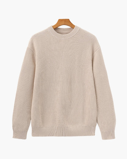 Ribbed Crew Neck Strickpullover