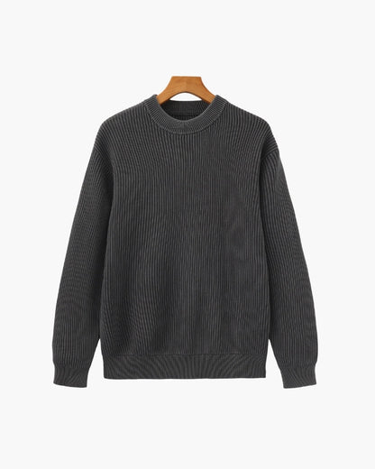 Ribbed Crew Neck Strickpullover