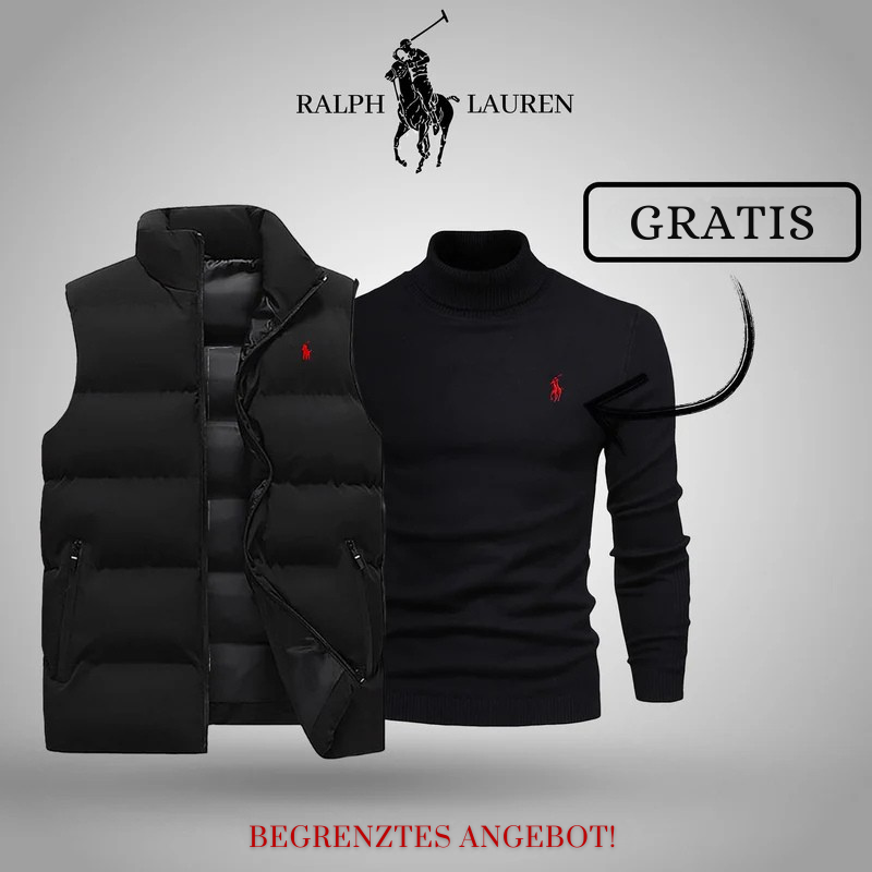 R&L | Premium Herren Winterweste + Gratis Strickpullover Set