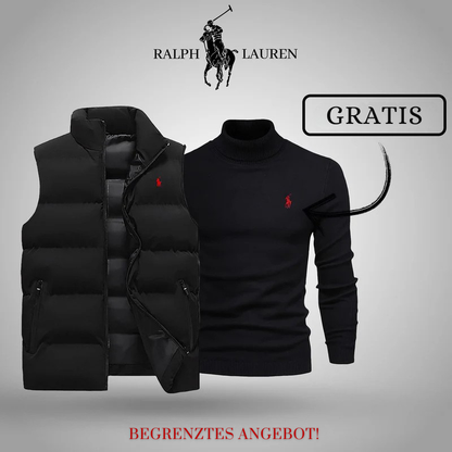 R&L | Premium Herren Winterweste + Gratis Strickpullover Set