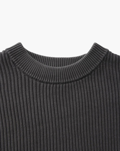 Ribbed Crew Neck Strickpullover