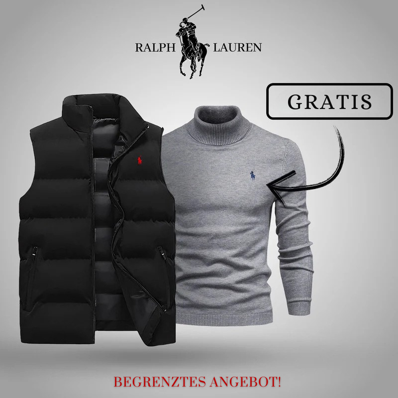 R&L | Premium Herren Winterweste + Gratis Strickpullover Set
