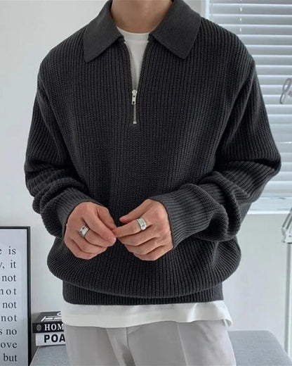 Cesare mit Halbzip Strickpullover