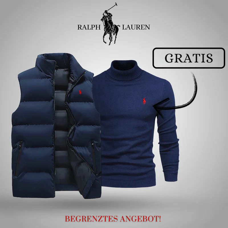 R&L | Premium Herren Winterweste + Gratis Strickpullover Set