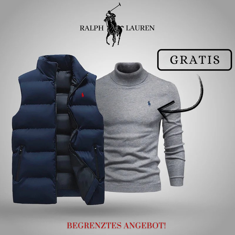 R&L | Premium Herren Winterweste + Gratis Strickpullover Set