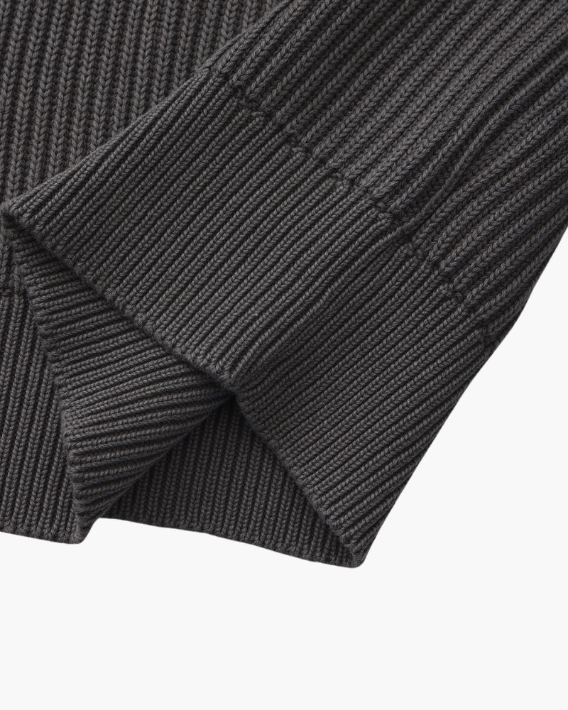 Ribbed Crew Neck Strickpullover
