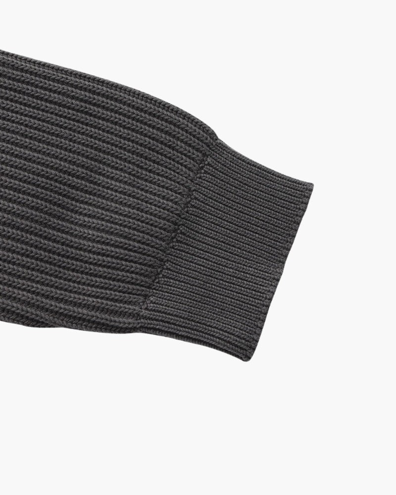 Ribbed Crew Neck Strickpullover