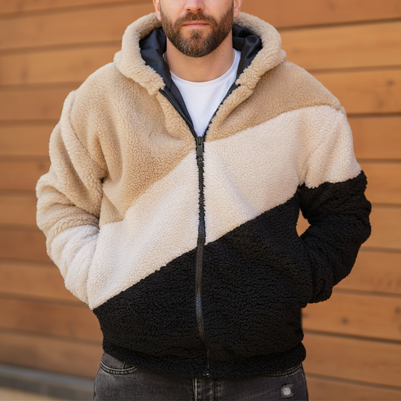 Solivar - Soft-Touch Kapuzenjacke mit Reißverschluss