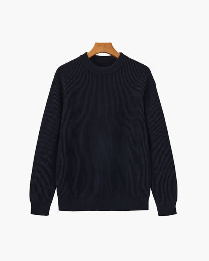 Ribbed Crew Neck Strickpullover