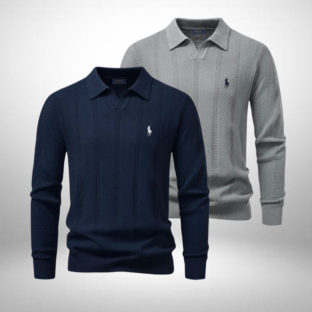 2er-Set Elegante Strick-Polo-Pullover von Ralph Lauren – Neuerscheinung