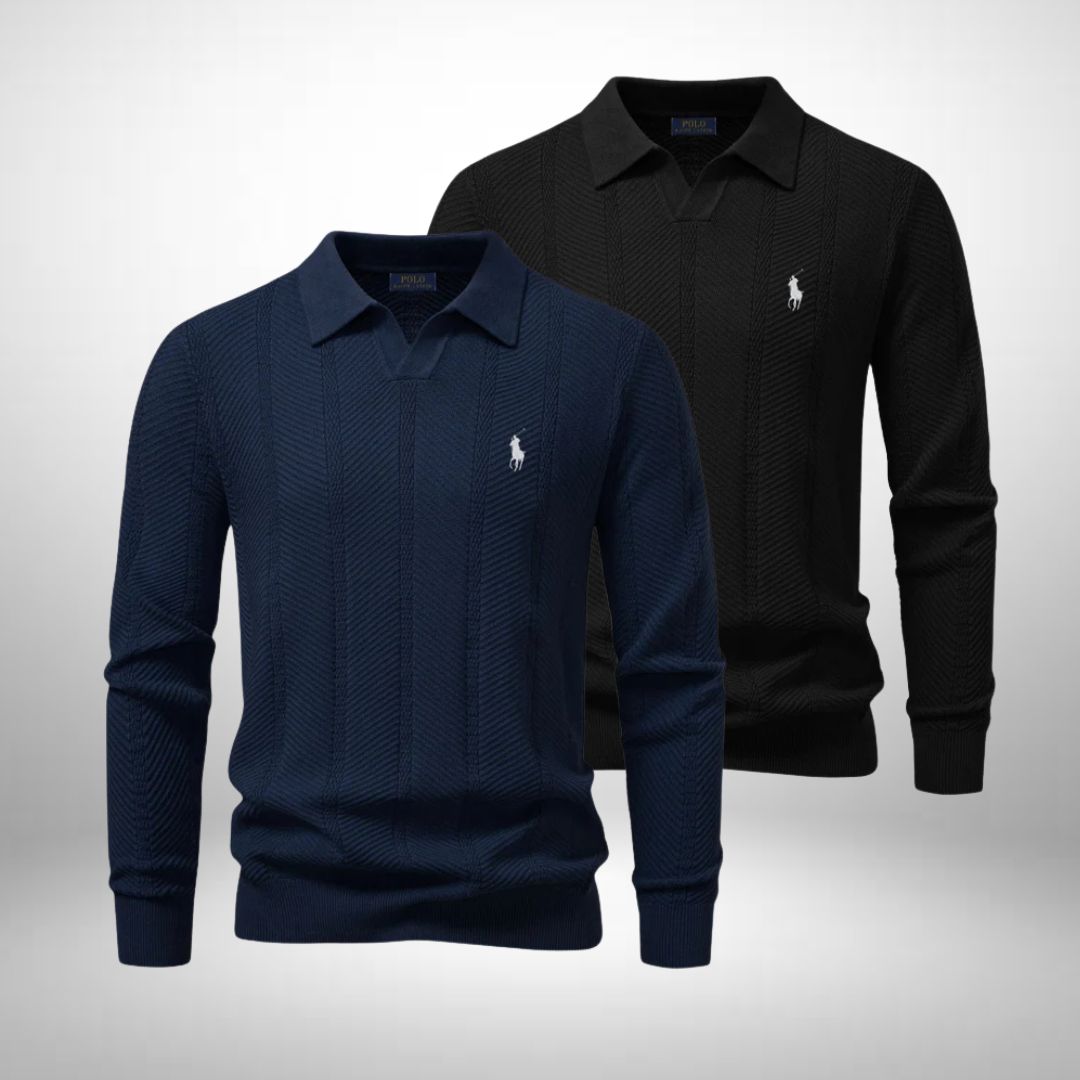 2er-Set Elegante Strick-Polo-Pullover von Ralph Lauren – Neuerscheinung
