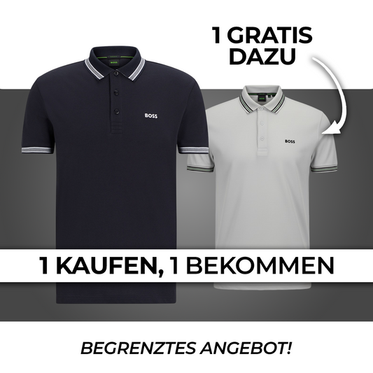 1 + 1 GRATIS – 2er-Set Premiere Poloshirts (RÄUMUNGSVERKAUF)