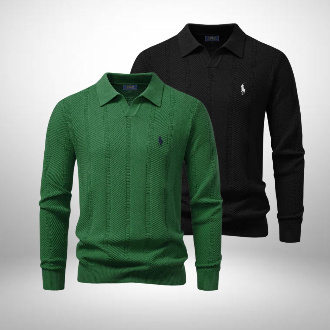2er-Set Elegante Strick-Polo-Pullover von Ralph Lauren – Neuerscheinung