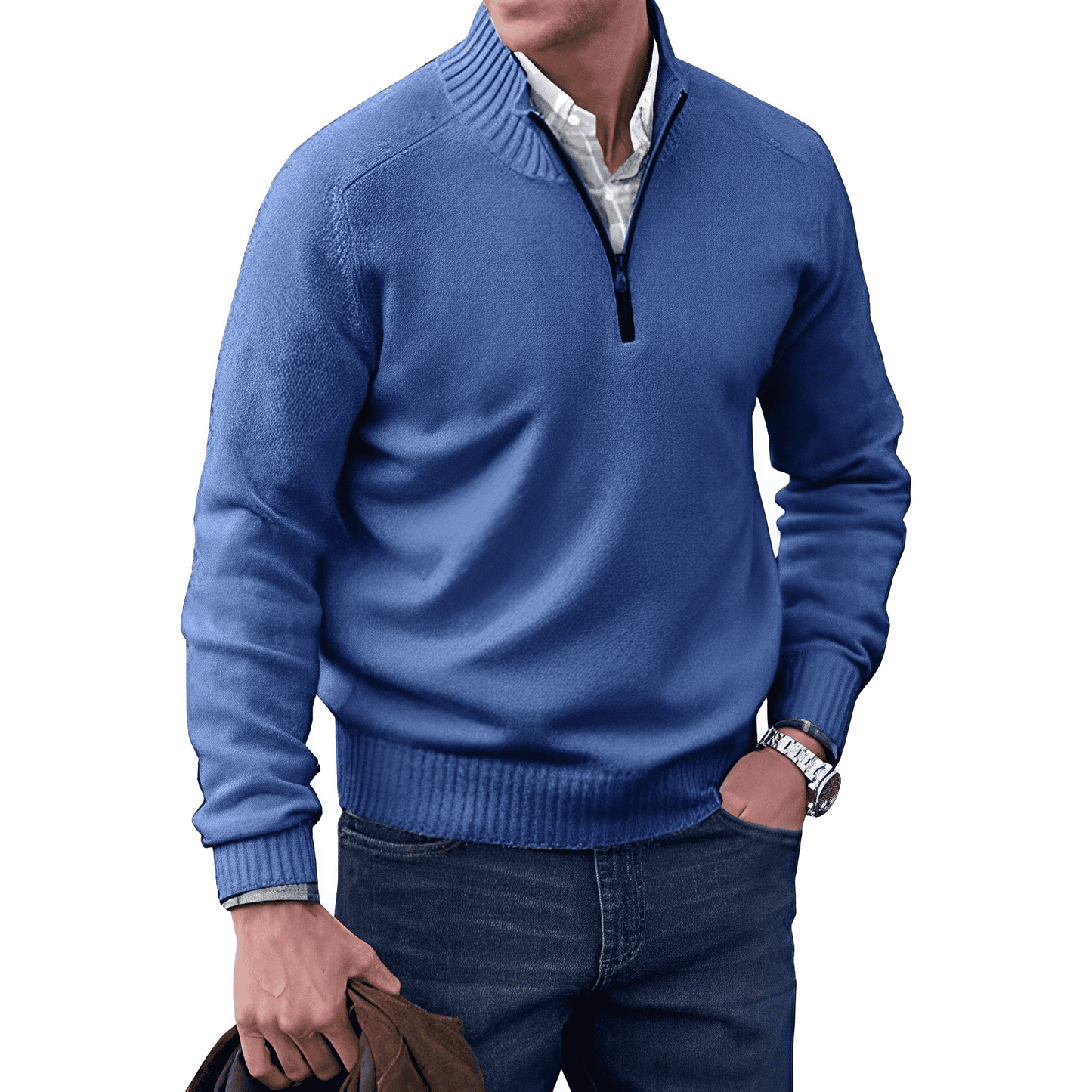 Saven - Half-Zip-Pullover mit weicher Haptik