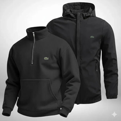Lacoste Set: Pullover + Winterjacke – Aktion: 1 Pullover kaufen, 1 Jacke gratis!