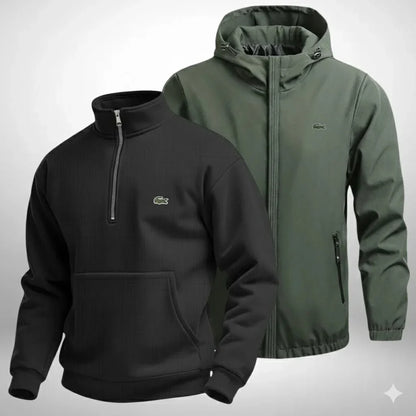 Lacoste Set: Pullover + Winterjacke – Aktion: 1 Pullover kaufen, 1 Jacke gratis!