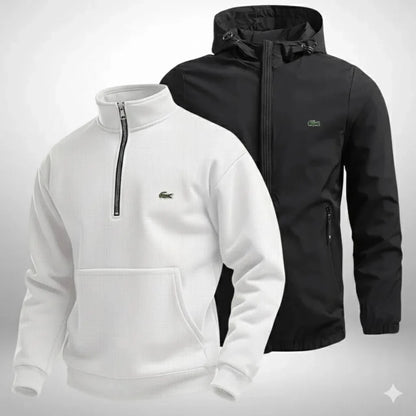 Lacoste Set: Pullover + Winterjacke – Aktion: 1 Pullover kaufen, 1 Jacke gratis!