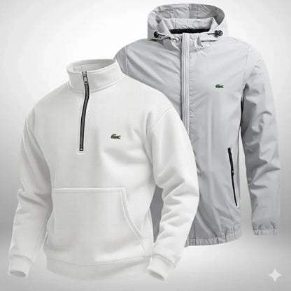 Lacoste Set: Pullover + Winterjacke – Aktion: 1 Pullover kaufen, 1 Jacke gratis!